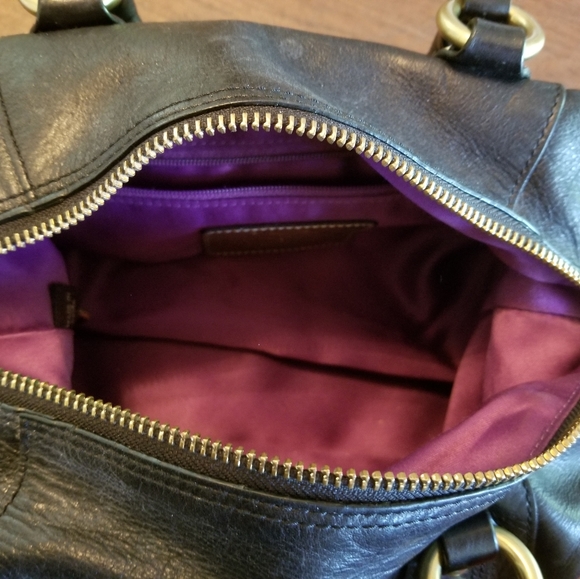 Coach Ashley satchel in black leather. Great condition. - Picture 7 of 8